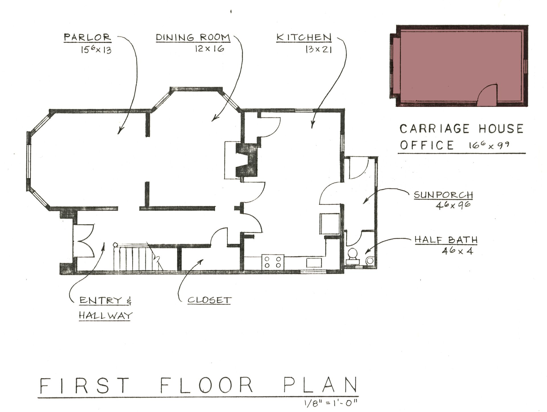 First Floor Key Plan — Oakland, CA — Gaslight Interiors