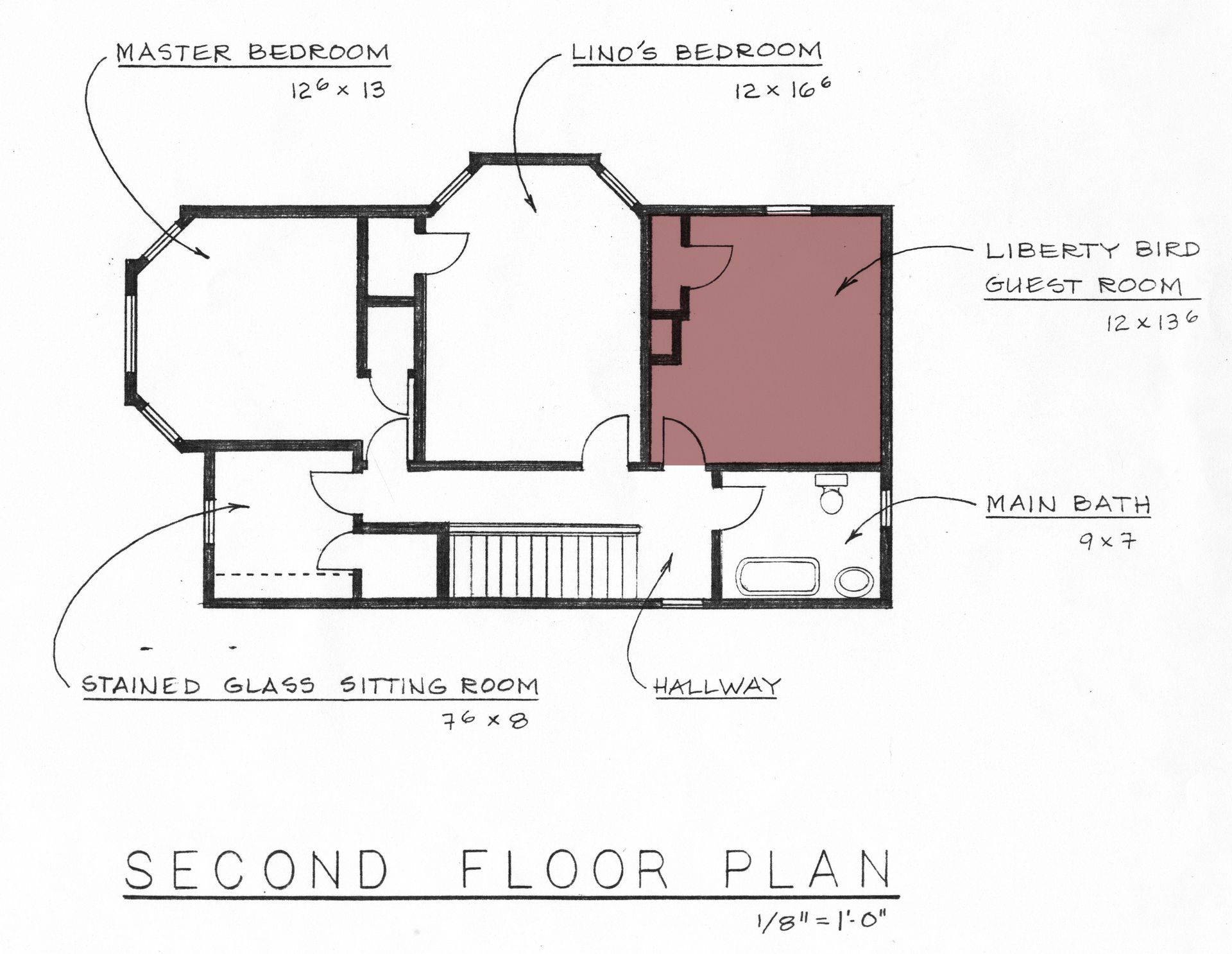 Guest Room Floor Plan — Oakland, CA — Gaslight Interiors