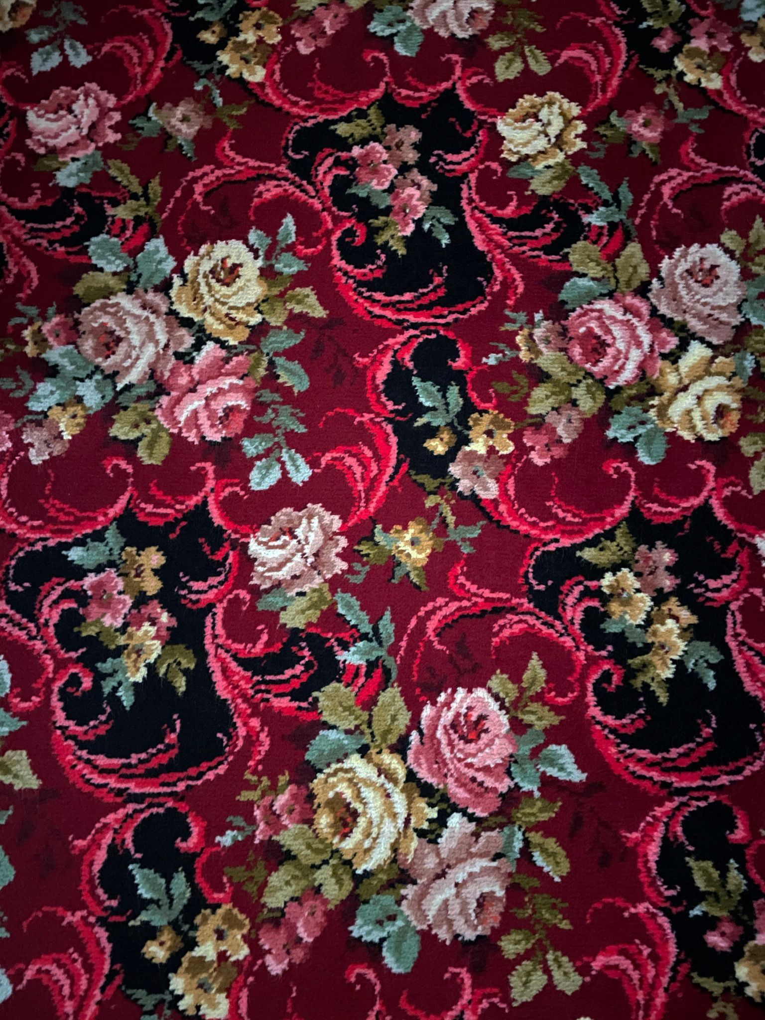 Red Carpet With Flower Design — Oakland, CA — Gaslight Interiors