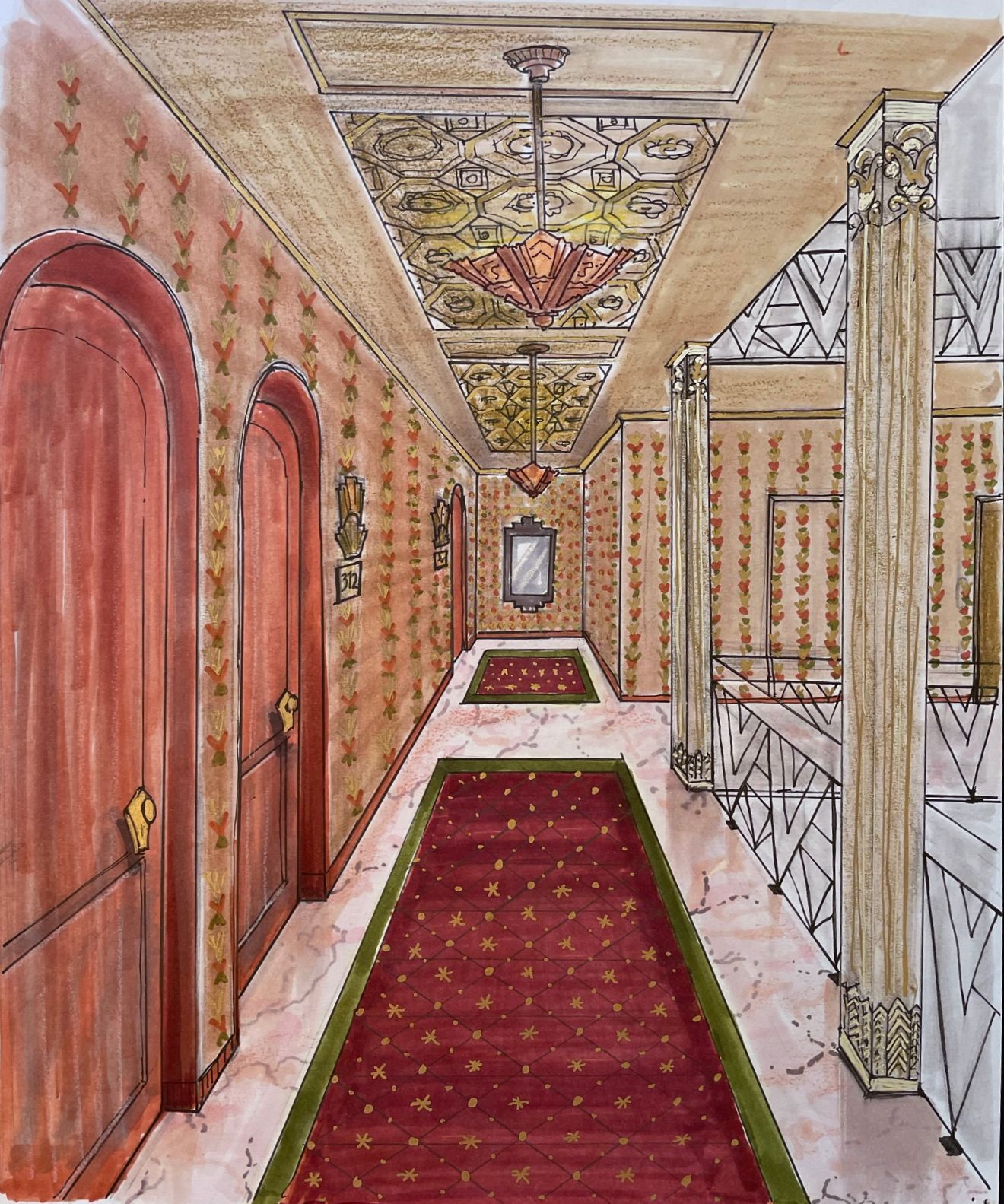 Hotel Corridor — Oakland, CA — Gaslight Interiors