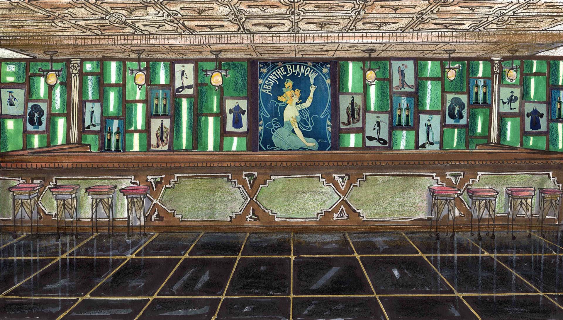 Emerald Absinthe — Oakland, CA — Gaslight Interiors