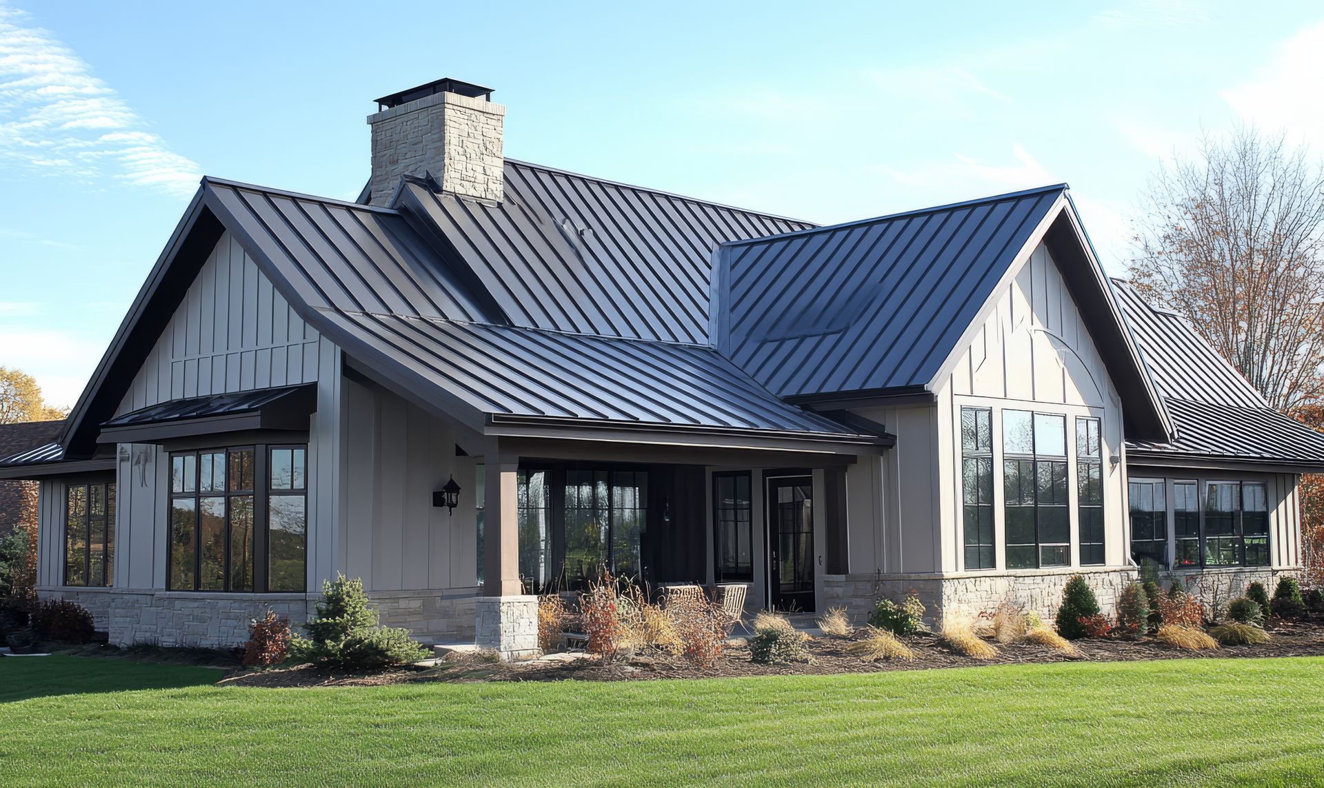 standing seam metal roof in The Woodlands, TX