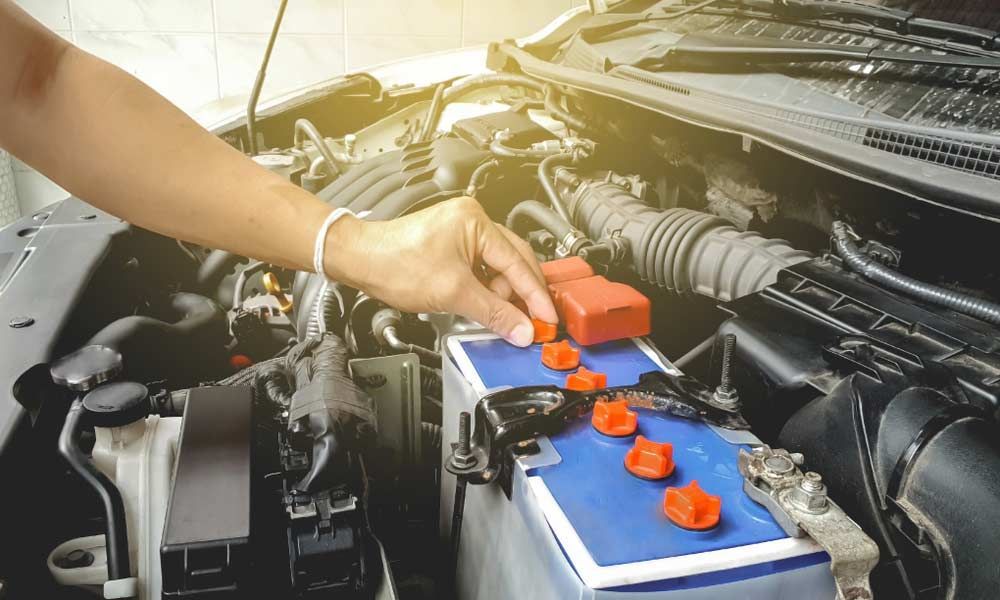 Man Checking Car Battery - Mechanic in Port Macquarie, NSW