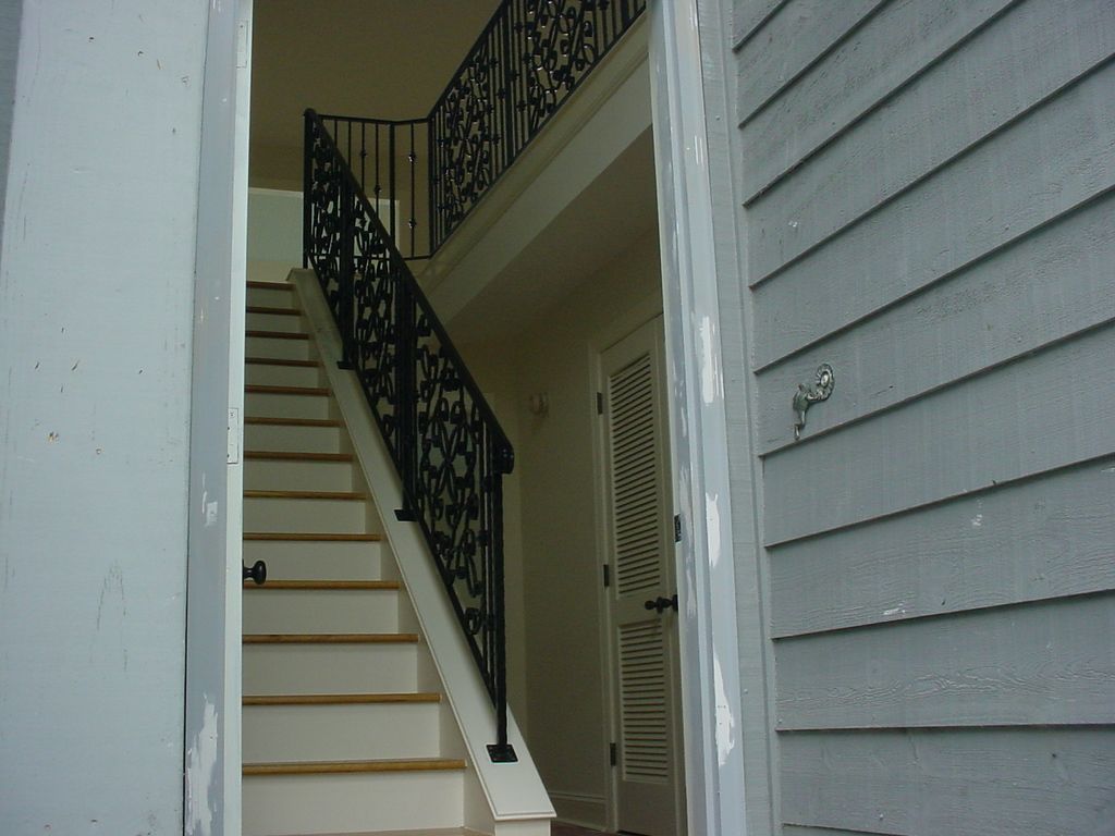 Stairs leading up to the second floor of a house