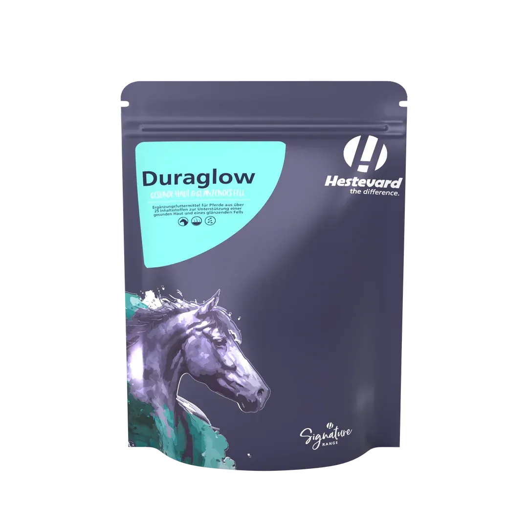 Duraglow, hestevard duraglow, healthy coat, Fethard equine hospital, FEH, hestevard, complimentary feed