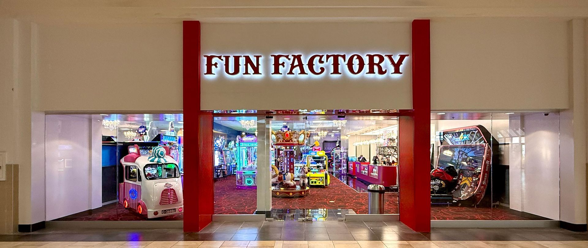A fun factory store with a lot of toys in it