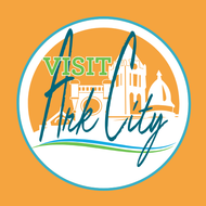 A logo that says visit park city on it