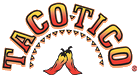 A logo for a restaurant called taco tico