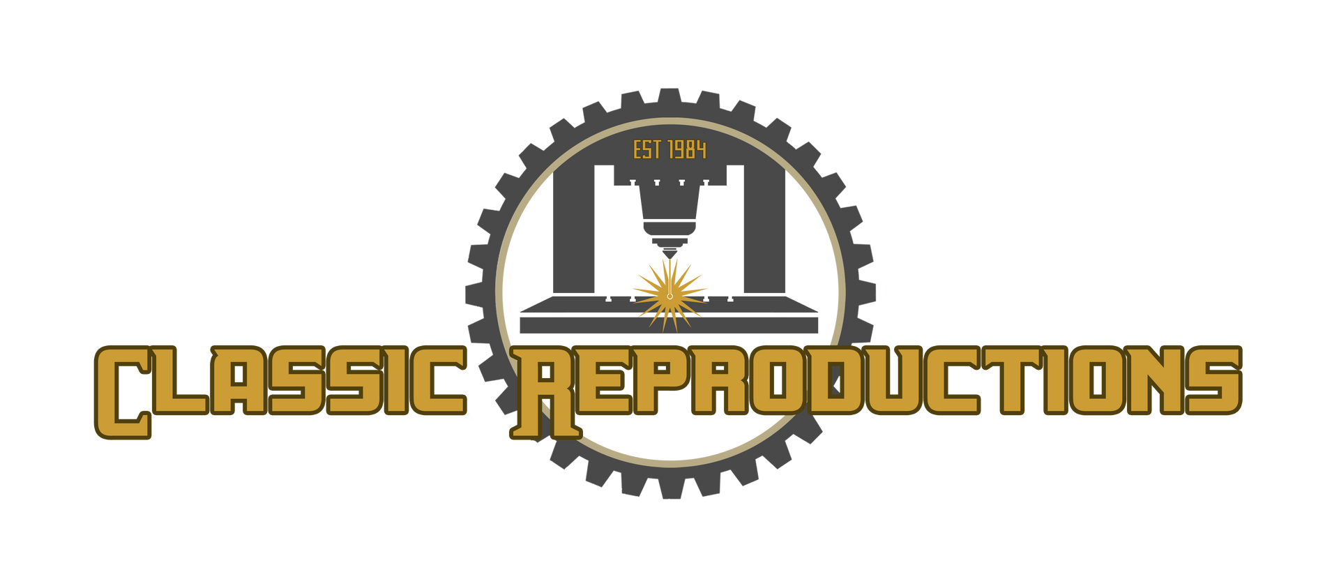 A logo for a company called classic reproduction