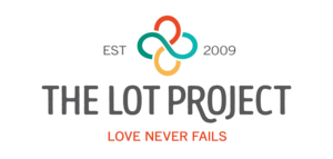 The logo for the lot project love never fails
