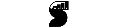 A black and white logo of a letter s with a graph on it.