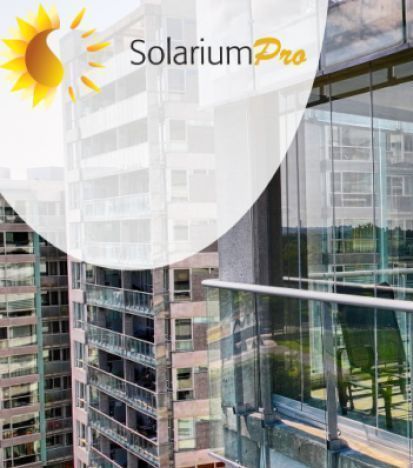 Une photo d'un balcon avec les mots solarium pro dessus