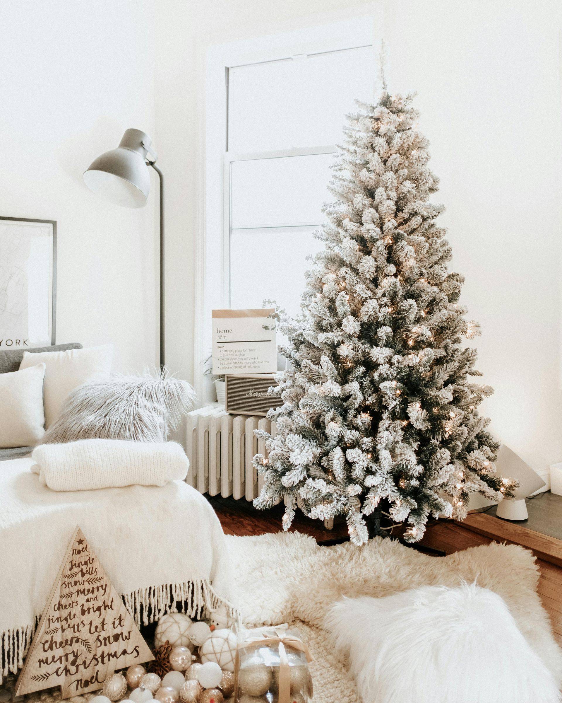 Comfortable winter living room showcasing efficient home heating with decorative radiator