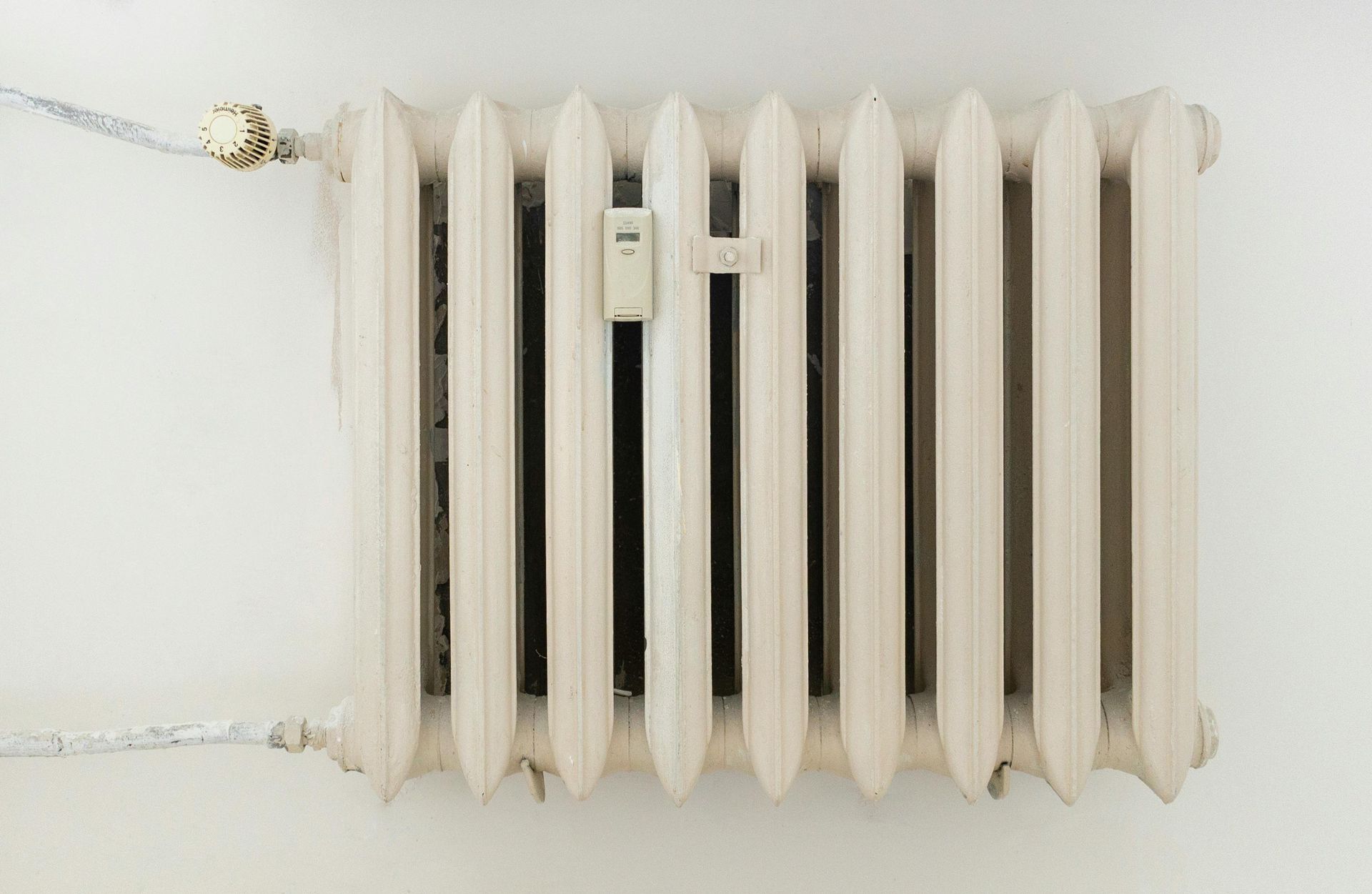 Heating system radiator showing home heating equipment and temperature control
