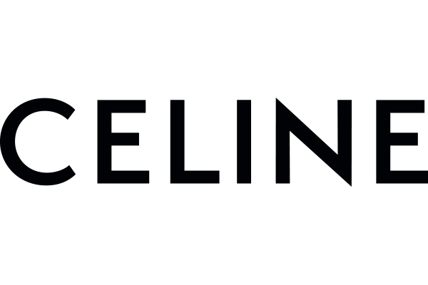 Logo Celine in nero, carattere sans-serif, con la lettera
