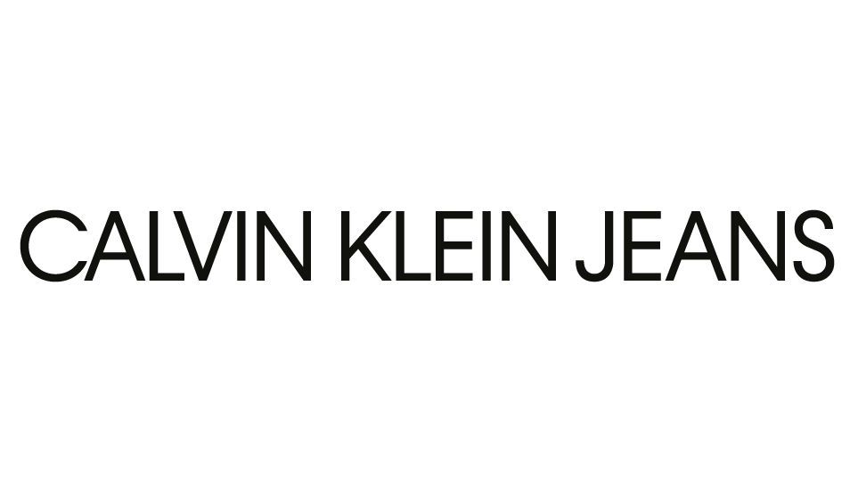 Logo Calvin Klein Jeans in testo nero.