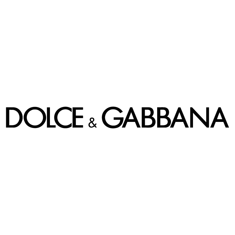 Logo Dolce & Gabbana, testo nero su sfondo bianco.