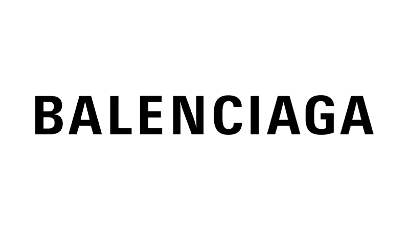 Logo Balenciaga in carattere sans-serif nero.