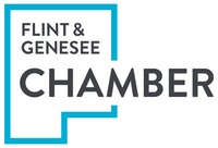 Flint & Genesee Chamber logo with turquoise outline around text