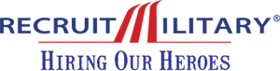 Recruit Military logo: Red, white, and blue design,