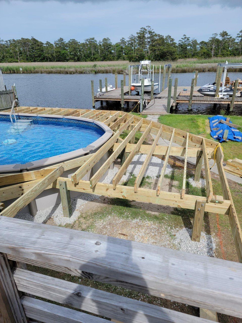 pool deck
