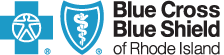 Blue Cross Blue Shield of Rhode Island logo with blue cross and shield icons and text
