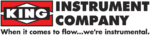 KING Instrument Company logo with red and black text and slogan: “When it comes to flow...we’re instrumental.”