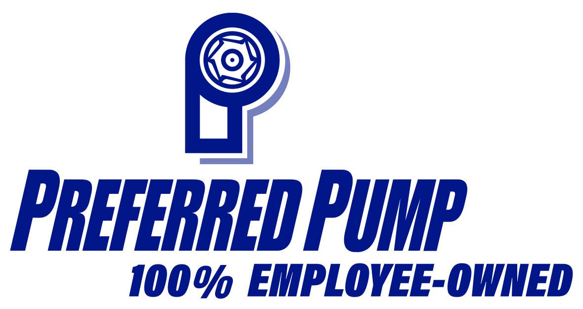 Preferred Pump logo in blue with the text “100% Employee-Owned”