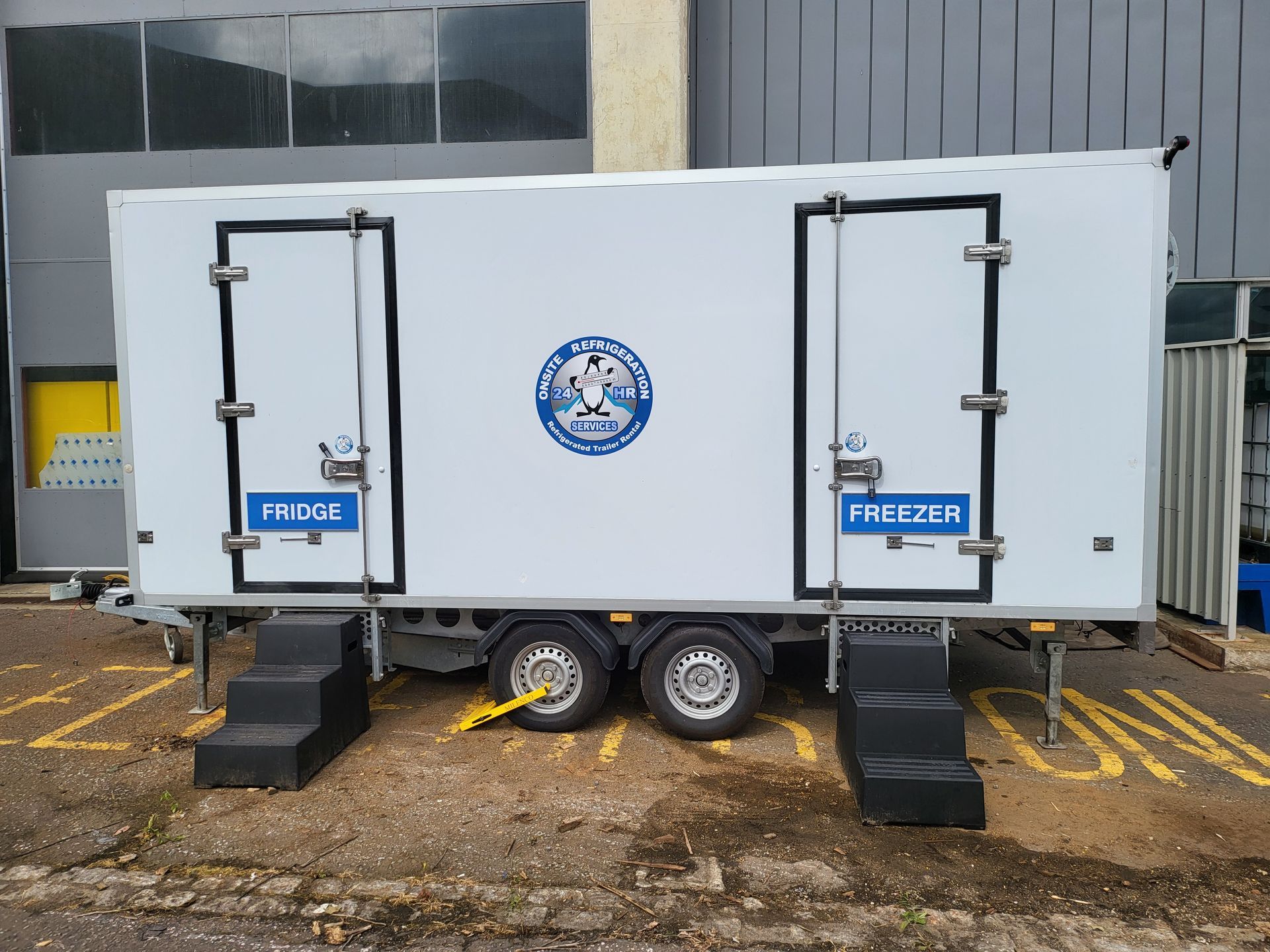 Split comparment fridge and freezer trailer at Shepperton Studios