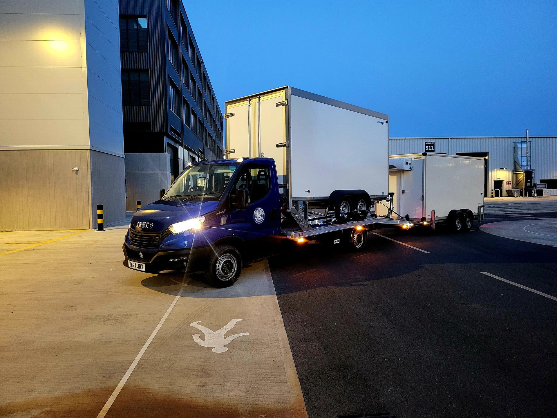 Large refrigerated trailer at Shepperton Studios