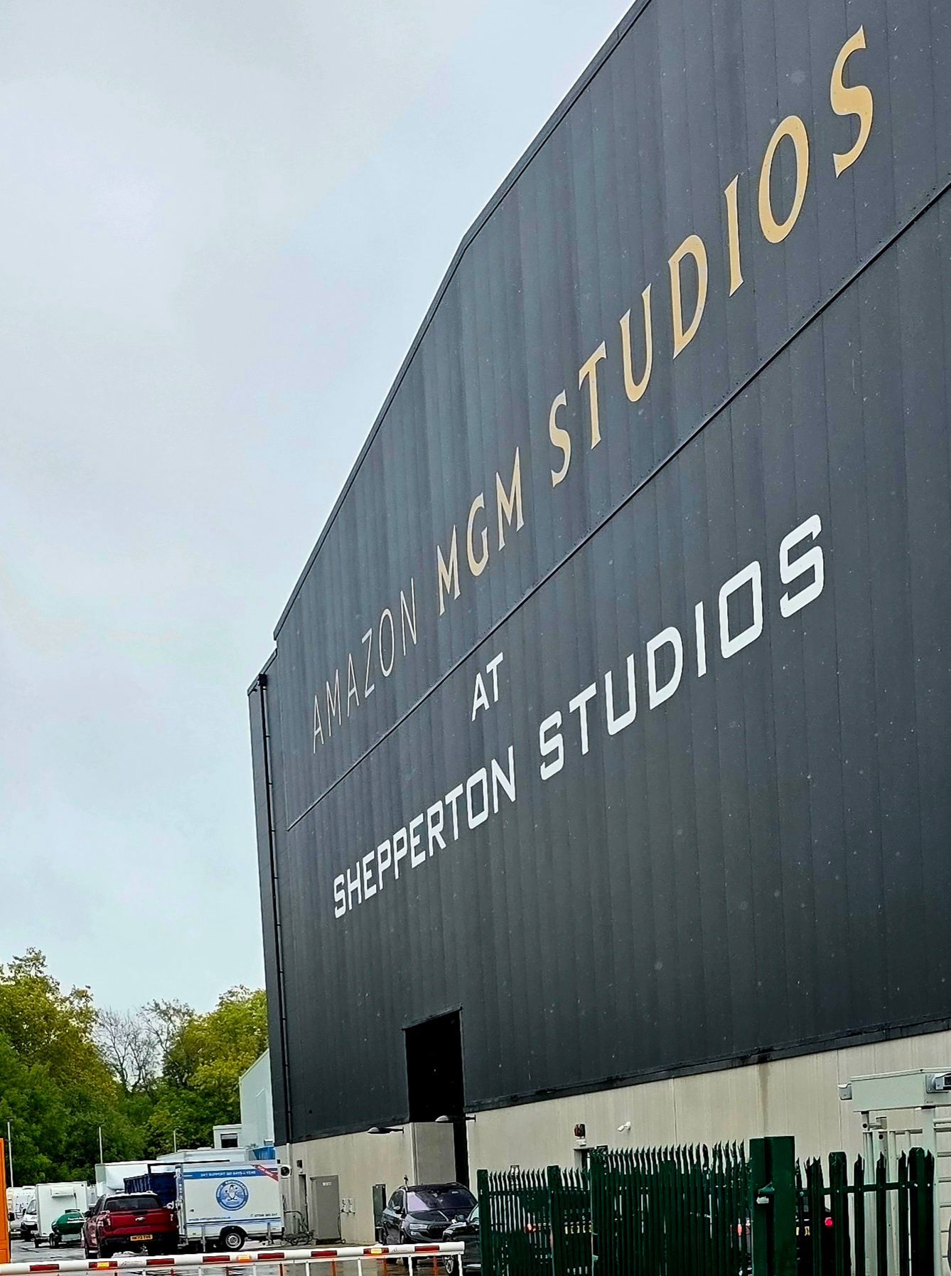 Fridge trailer outside Amazon MGM at Shepperton Studios