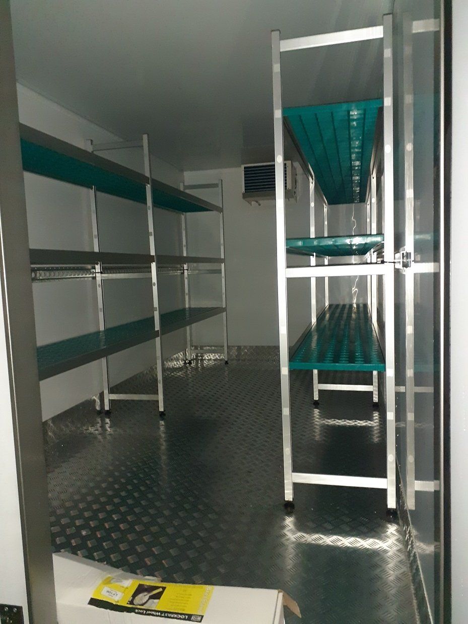 inside a 14,000 litre freezer trailer
