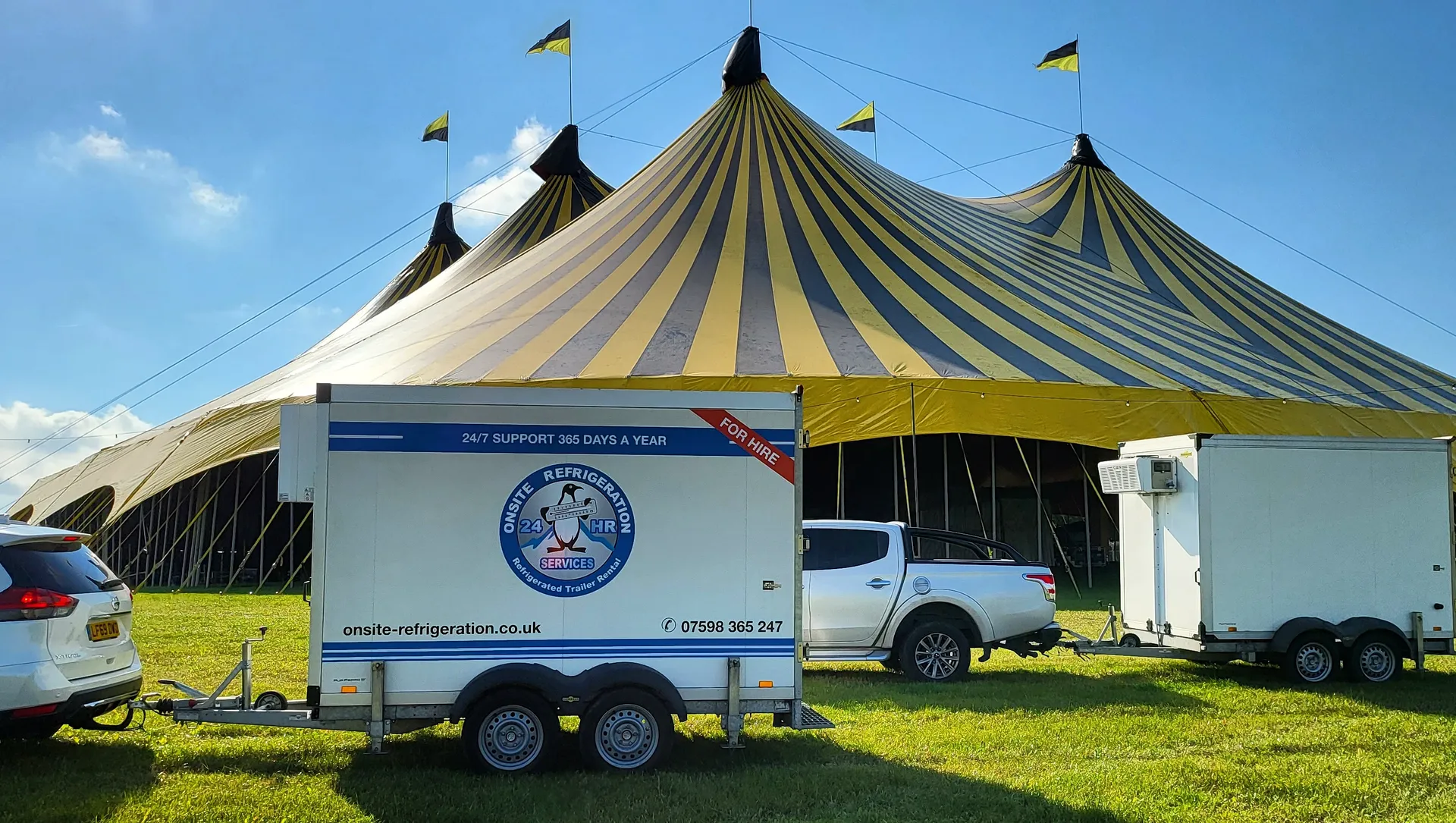 Refrigerated trailer at a festival
