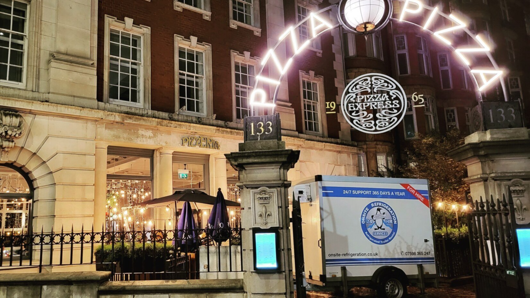 8cu refrigerated trailer for event, catering and emergency refrigeration hire in London and the South East
