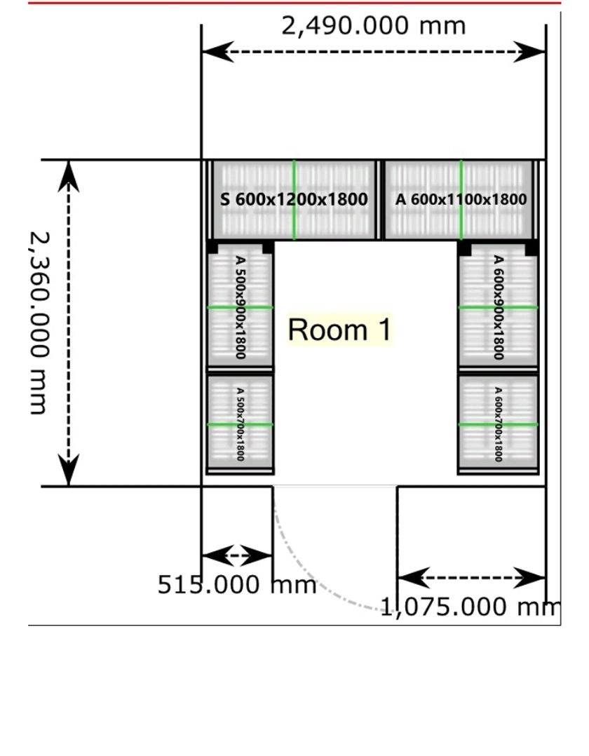Split compartment refrigerated trailer room 1 shelving