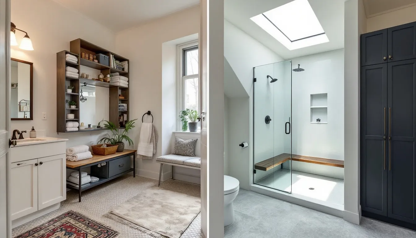 A team of professionals working on a bathroom remodeling project in West Hartford.
