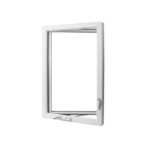 A white window with a handle on a white background.