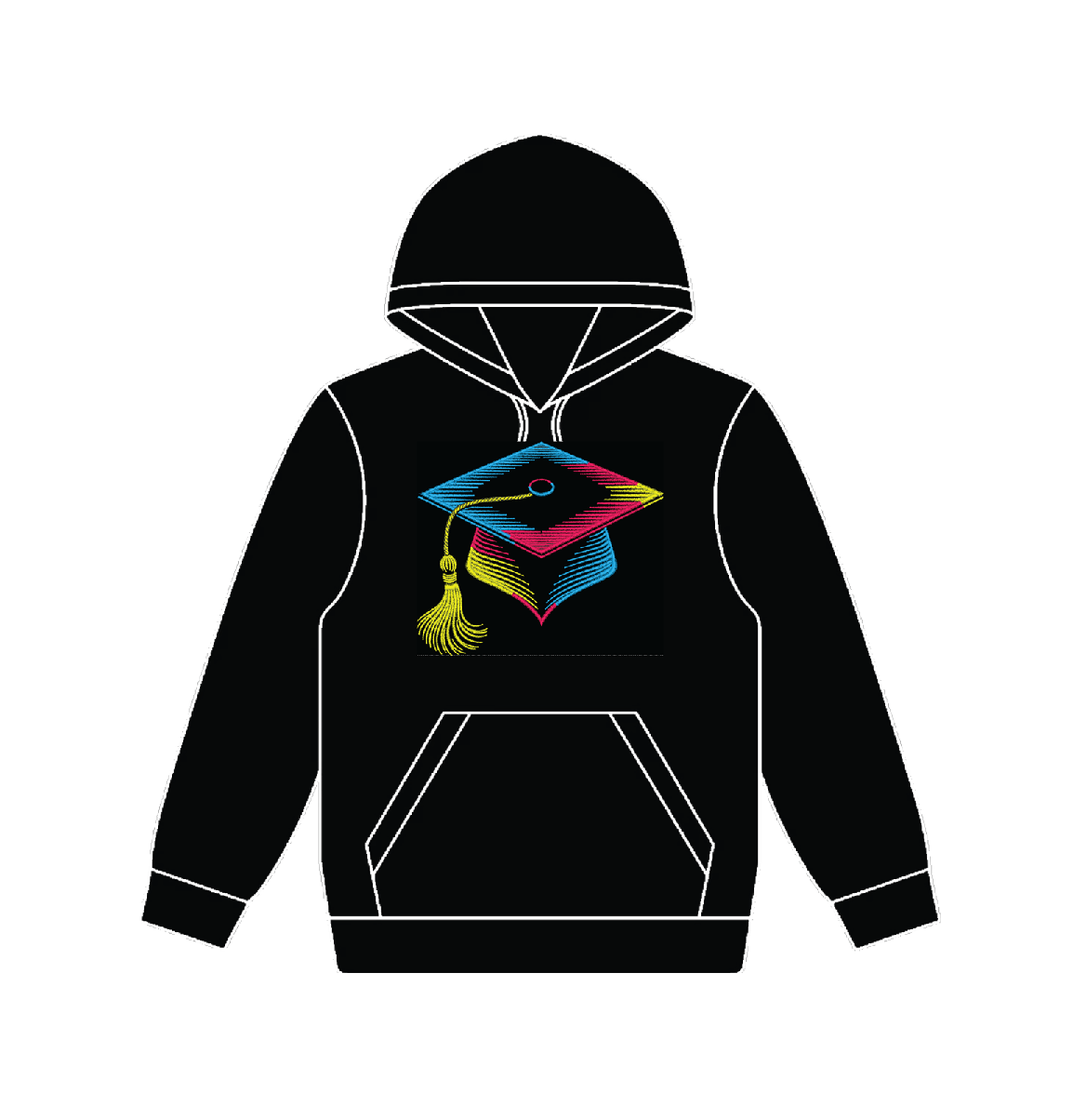 Neon Graduation Hat
