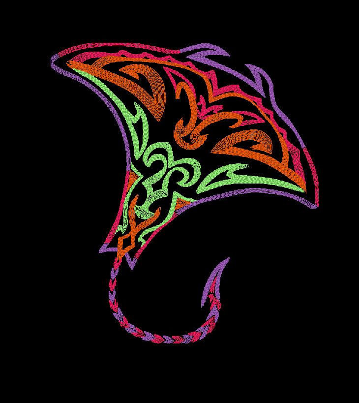 Neon Manta-Ray