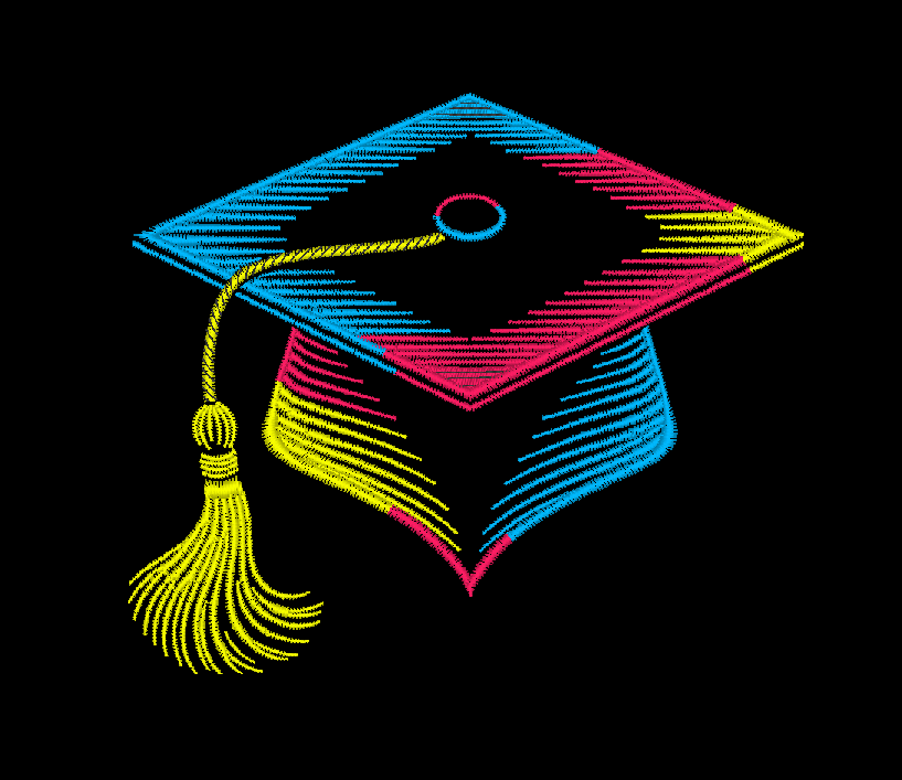 Neon Graduation Hat