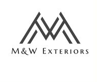A logo for a company called m & w exteriors