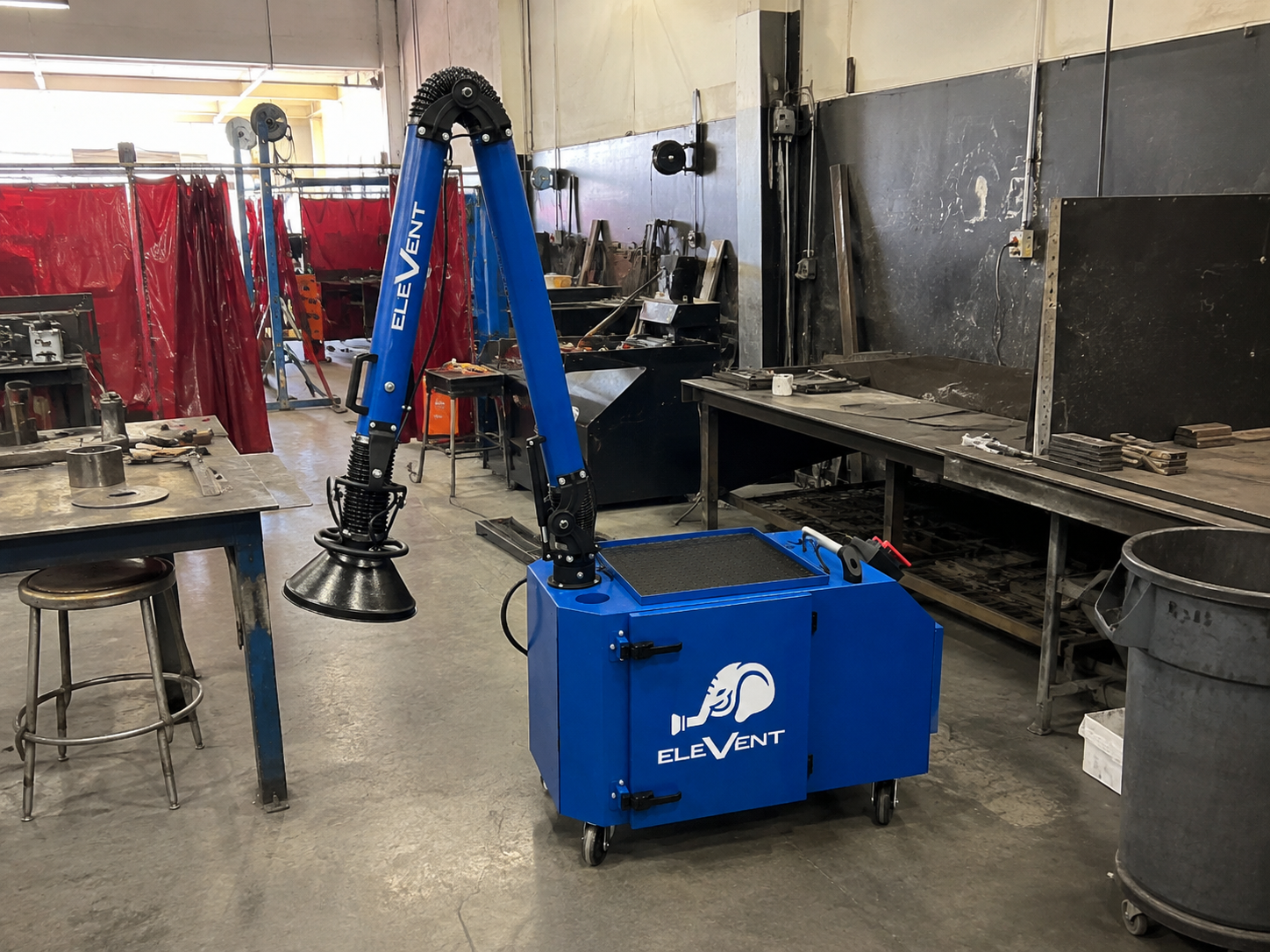 Protect welders with the ELEVENT portable welding fume extractor. Capture welding smoke at the source for cleaner, safer air in schools and fabrication shops.