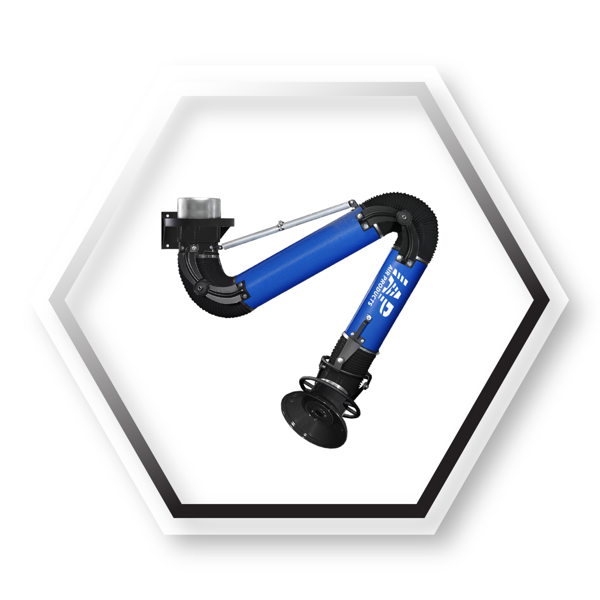 Hanging Welding Fume Extraction Arms are used for source capture in welding