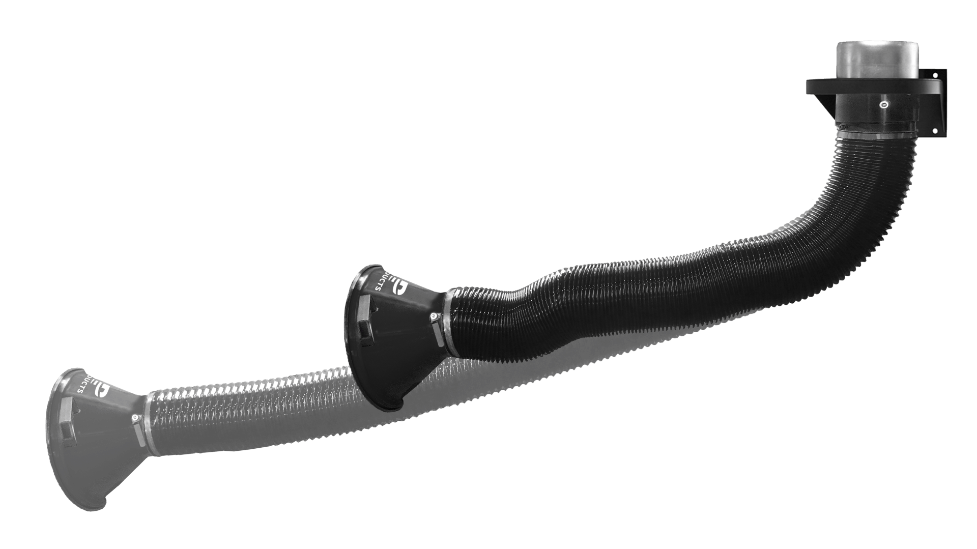 Telescopic welding fume extraction arms from IAP