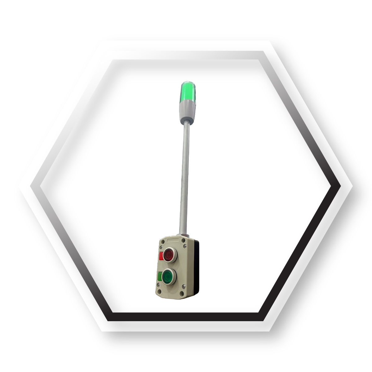 The Safety Alert Light mounts directly to the booth, allowing instructors to monitor progress at a glance.