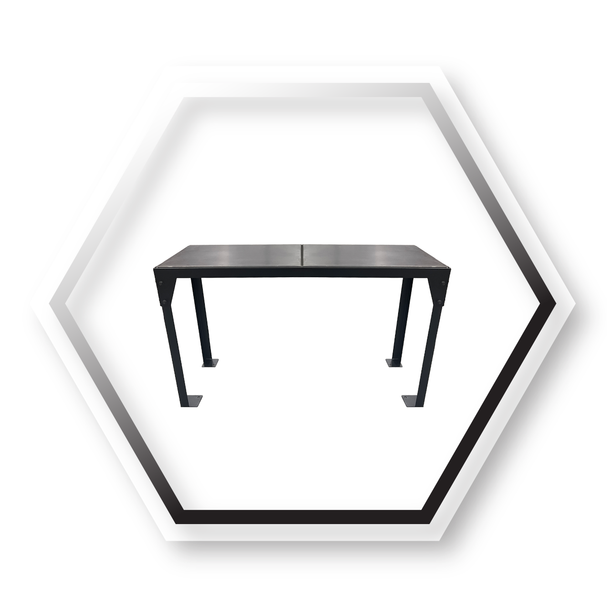 Full Steel stand alone table made of a solid 11-gauge steel top for traditional projects.