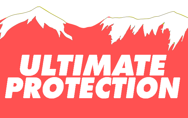 Red background with white text