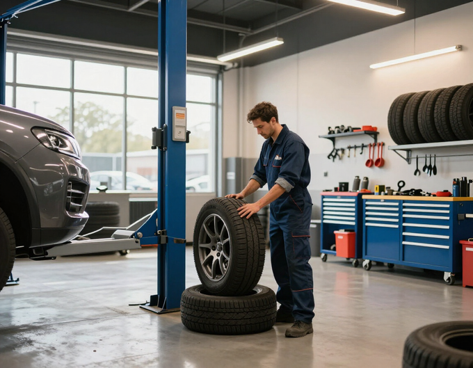 Taller automotriz y montaje de llantas