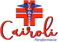 Logo of Caroli Parafarmacia with red cross and blue medical caduceus symbol