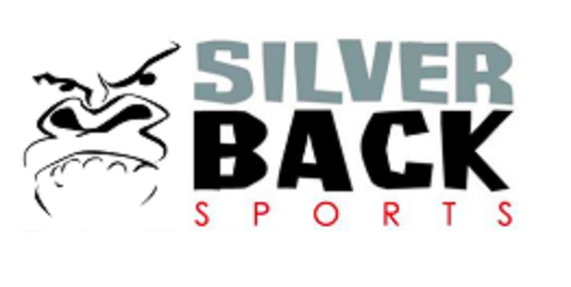 Silverback Sports logo with stylized gorilla and gray, black, and red text